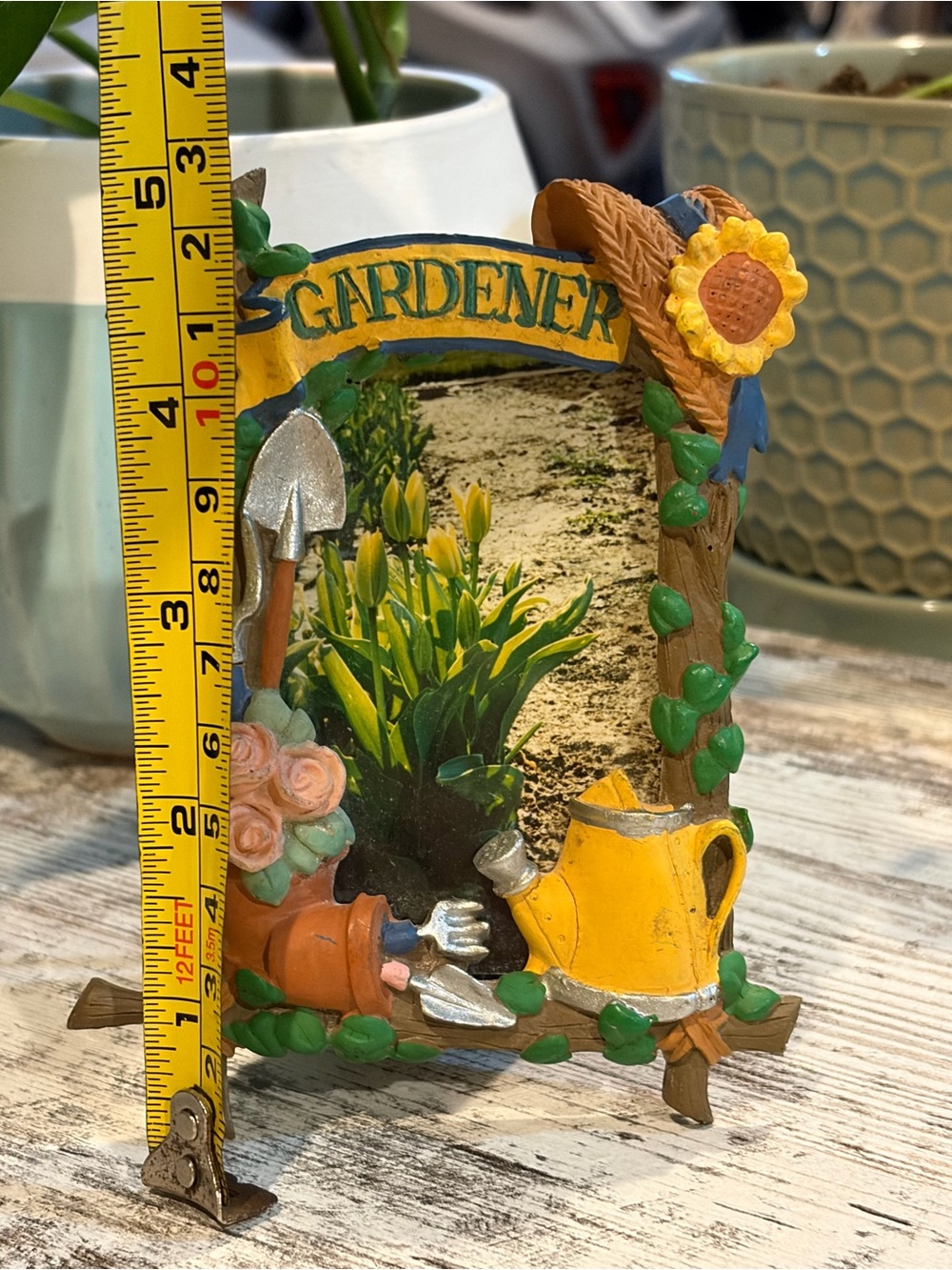Cottagecore Mini 3D resin Picture frame Set of 3 Sunflower/Garden/Watering Can - Picture 4 of 14
